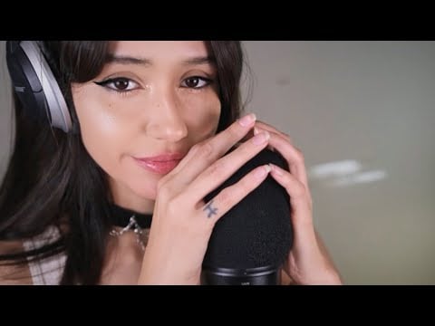 ASMR Up Close for Sleep 🎧 Mouth Sounds, Mic Triggers & Tapping, and humming at the end 