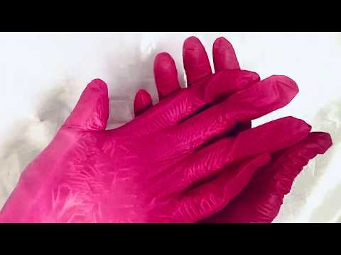 LATEX and Magic Silicone GLOVES wash Scrubber Gloves  [[ASMR]]