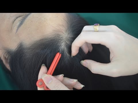 ASMR Hair Combing With Breathing Sounds, Snoring For Take A Nap ( Therapy )