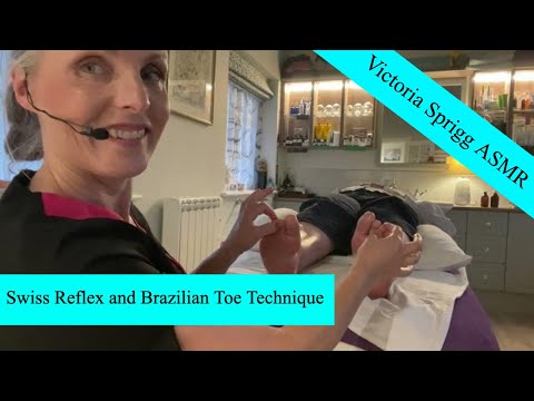 Swiss Reflex & Brazilian Toe Technique Soft Spoken Unintentional ASMR with Victoria & Nadine 3 of 4