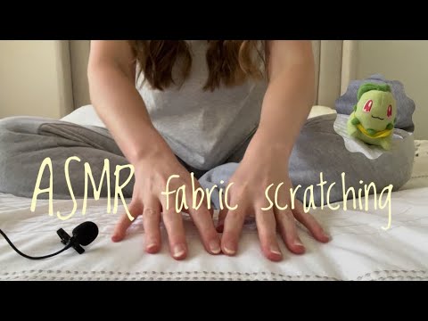 ASMR fabric scratching on my bed with a tiny mic 