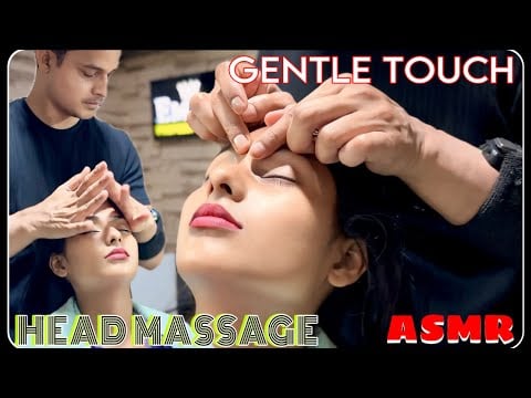 GIRL RECEIVE SATISFYING & GENTLE TOUCHES HEAD MASSAGE BY BARBER RIZWAN || NO TALKING #asmr #sleep