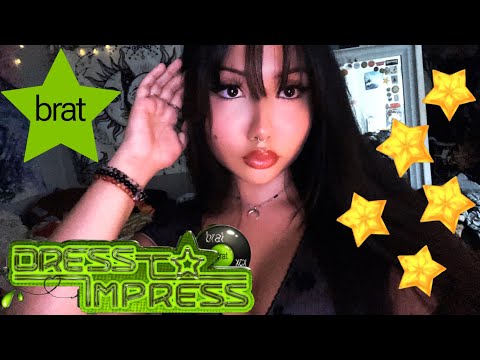 ASMR playing dress to impress BRAT update! 💚ᯓ★