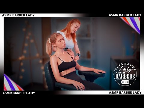 💈 ASMR Head and Shoulder Massage by Barber Lady Angelica