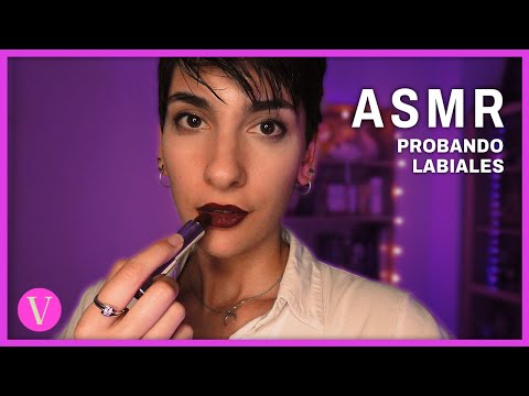 ASMR | Probando LABIALES + MOUTH SOUNDS Y BESOS