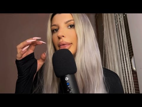 ASMR 6 Different Mouth Sounds ( kisses, chewing, inaudible…) 👄With barely Mic scratching 🎙️