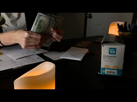 ASMR | creating budget envelopes (unintelligible whispers, paper sounds) no mid-roll ads