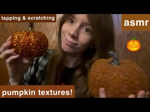 asmr with pumpkins! 🎃 tapping & scratching on different textures 🍂 (lofi)
