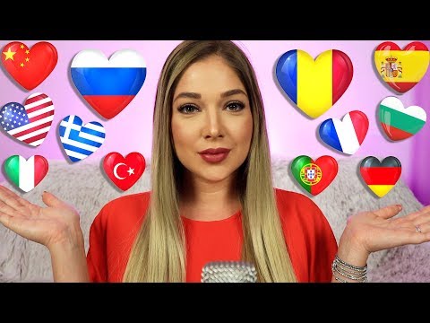 ASMR WHISPERING I LOVE YOU 💜 in 14 Different Languages (Russian, Arabic, Greek and more)