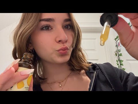 asmr testing new skincare on you!