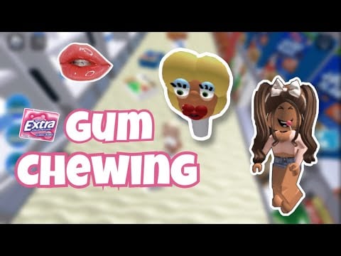 Gum chewing || playing escape the supermarket obby ROBLOX