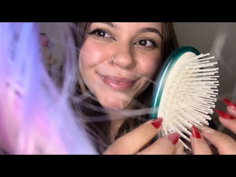 ASMR caseirinho arrumando seu cabelo e fazendo um penteado ❤️✨