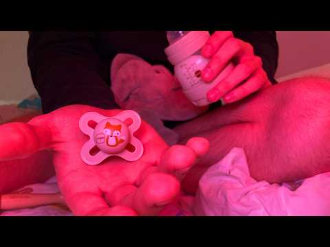 ASMR Dad Comforts You After a Nightmare ✨ (Bottle feeding, heartbeat, pacifier)