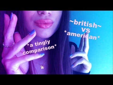 ASMR | British vs American words | Tingly comparison with whisper rambling  🇬🇧✨🇺🇸