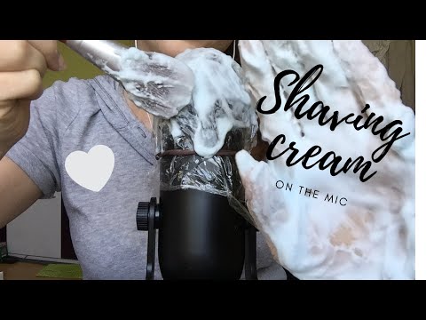 ASMR - SHAVING CREAM on the MIC😊