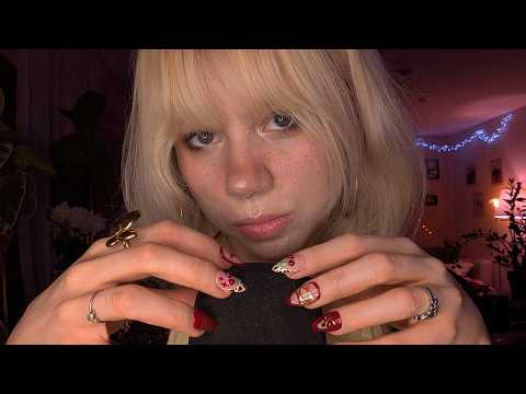ASMR foam mic scratching, no talking (finally c:)