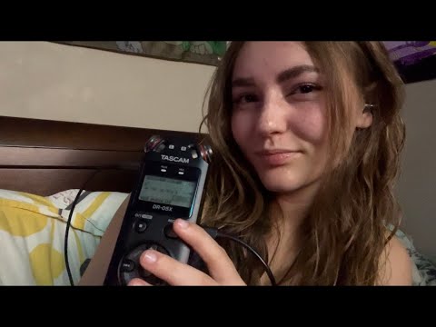 ASMR Practice Tascam Waving~Soft spoken w a mix of whispers & mouthsounds