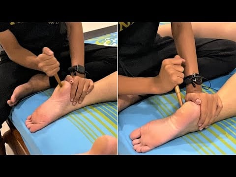 ASMR Relaxing Simple Leg Massage with Stick