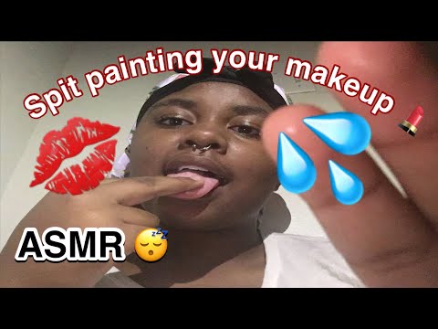 ASMR Spit Painting Your Makeup 💄 🎨 *Lofi #asmr #spitpainting #lofi