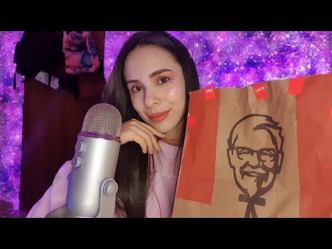 ASMR COMENDO KFC BURGER 😋🍗🍔