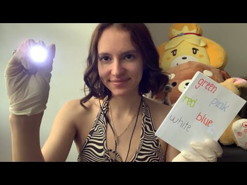 ASMR cranial nerve exam 🩺👩🏻‍⚕️ /checking your vision