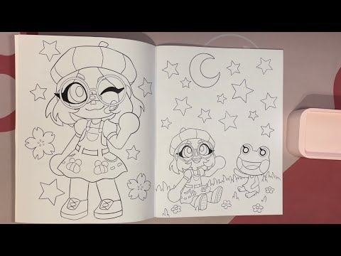 ASMR Flipping Through Froggycrossing's Coloring Book