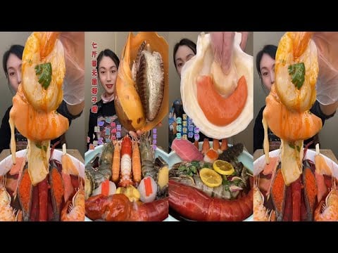 🔥🎤💤 ASMR Seafood Binge Watch Now  해산물 먹방 몰아보기  シーフード一気見  海鲜吃播连看推荐