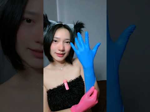 Blue&Pink 💗💙🧤 #asmrgirl #relax #latexglovesounds