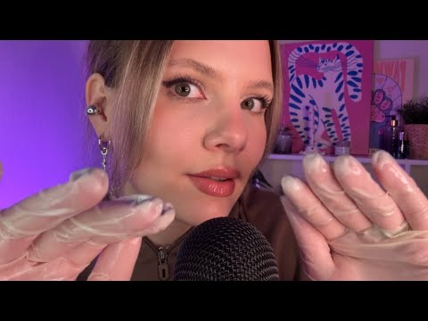АСМР Массаж лица в перчатках (близкий шепот) ✨