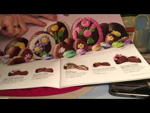 Asmr; flipping through catalogs - See’s Candy; soft spoken