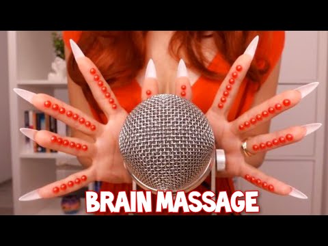 ASMR BRAIN Massage 🌟Mic Scratching, Crunchy Sounds, Gems on the Fingers, Sponges Sounds, Tapping