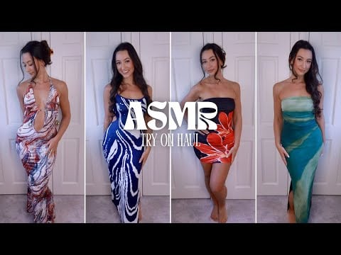ASMR Summer Try On HAUL 💕 Fabric Sounds & Whispering