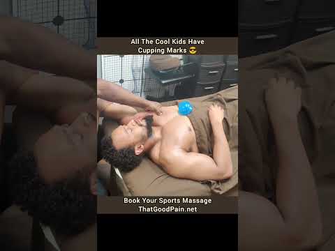 This Guy is Tough - Cupping the Chest #massage #sportsmassage #houston