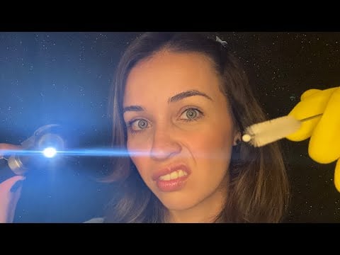 ASMR - EAR CLEANING w/ MEAN NURSE | LIMPEZA DE OUVIDO c/ ENFERMEIRA MALVADA