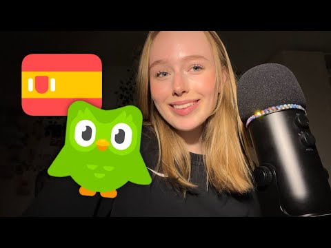 ASMR en español | learning spanish with duolingo! 🇪🇸