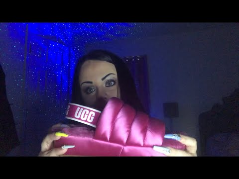 ASMR - tapping on pink objects (whispered)