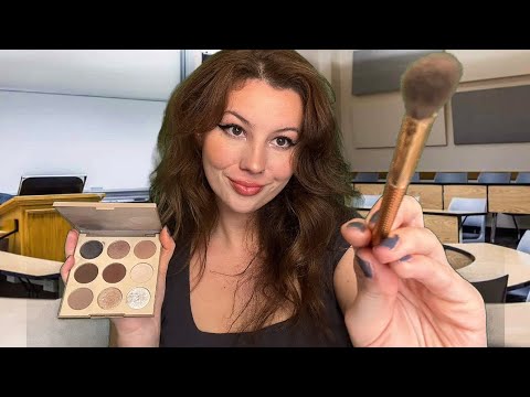 ASMR| Girl in The Back Of The Class Does Your Makeup…✏️✨ (roleplay)