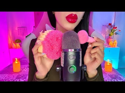 ASMR T0CAND0 TU CARITA CON 0BJETOS SUAVES Y RELAJANTES✨🌙