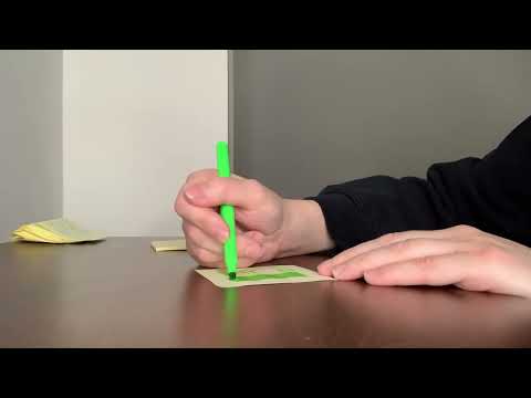 ASMR Making Number Sticky Notes (Writing/Coloring Sounds)