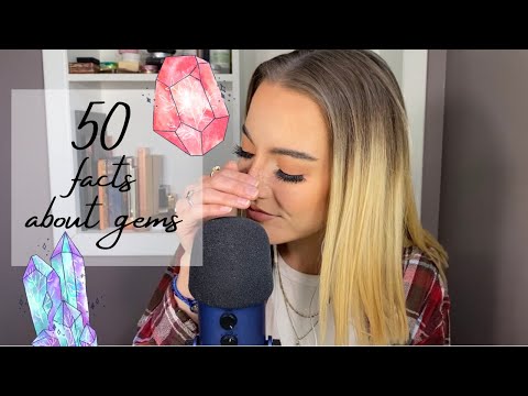 ASMR | 50 facts about gemstones | with cupped whispering