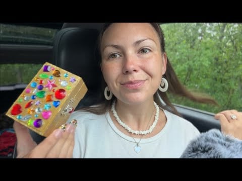 asmr/ bedazzling show + tell (with RAIN sounds 🌧️)