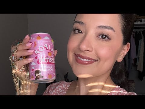 ASMR ✽ Jewelry show and tell/ trying Olipop Barbie soda 🎀🍑