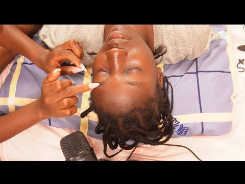 ASMR GENTLE FACE TOUCHING AND NITPICKING FOR DEEP SLEEP 😴 