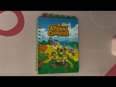 ASMR Tapping On A Tabbed Animal Crossing Notebook | No Talking