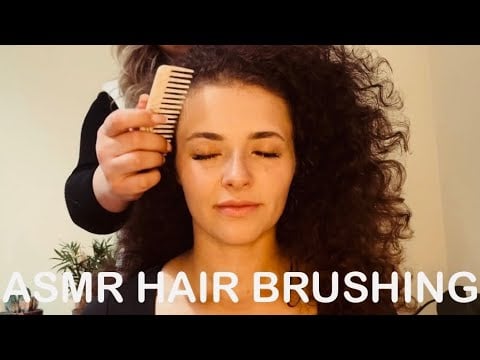 ASMR Hair Brushing & Scalp Massage on Real Curly Hair | Natural Sounds & Tingles