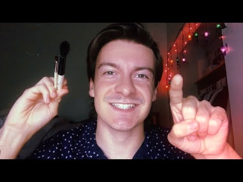 [ASMR] Repeating "Stipple" While Stippling Your Face With Brushes & Finger | Requested Video