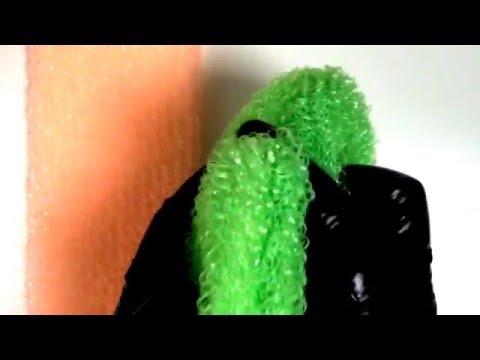 BLACK LATEX👐 with PLASTIC MASSAGE💆 GLOVE💚  [[ASMR]]