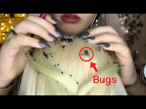 ASMR – Soft Bugs Searching & Scalp Massage 🐜💆 (Chewing Gum Edition)