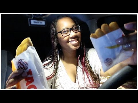 ASMR, Trying Burger Kings NEW Tacos and Mozzarella Sticks, CRUNCHY SOUNDS