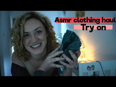 ASMR : clothing haul try on 👚👗soft spoken 👗💄 Isawitfirst